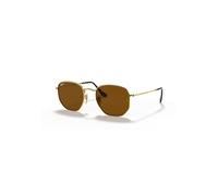 Ray-Ban Square Unisex Gold B-15 Brown Polarized Sunglasses Metal - One Size