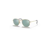 Ray-Ban Sunglasses Unisex Hexagonal Flat Lenses - Arista Gold Frame Silver Lenses 48-21