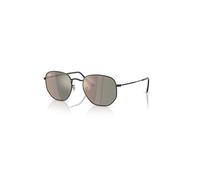 Ray-Ban Sunglasses Unisex Hexagonal Flat Lenses - Black Frame Brown Lenses 54-21