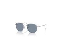 Ray-Ban Sunglasses Unisex Hexagonal Flat Lenses - Silver Frame Blue Lenses Polarized 51-21