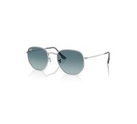 Ray-Ban Sunglasses Unisex Hexagonal Flat Lenses - Silver Frame Grey Lenses 51-21