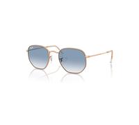 Ray-Ban Sunglasses Unisex Hexagonal - Rose Gold Frame Blue Lenses 54-21