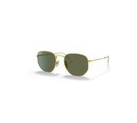 Ray-Ban Sunglasses Unisex Hexagonal Titanium - Gold Frame Green Lenses Polarized 51-21