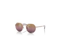 Ray-Ban Sunglasses Unisex Jack Chromance - Rose Gold Frame Red Lenses Polarized 53-20