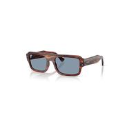 Ray-Ban Sunglasses Unisex Lukas Bio-based - Striped Havana Frame Blue Lenses 56-20