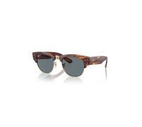 Ray-Ban Sunglasses Unisex Mega Clubmaster - Striped Havana Frame Blue Lenses Polarized 53-21