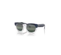 Ray-Ban Unisex Sunglass RB0298S Mega Hawkeye Chromance - Frame color: Blue On Transparent, Lens color: Clear/Blue
