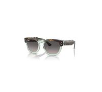 Ray-Ban Sunglasses Unisex Mega Hawkeye - Havana On Transparent Green Frame Grey Lenses Polarized 53-21