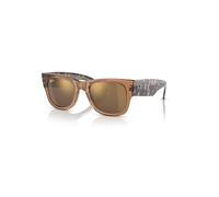 Ray-Ban Sunglasses Unisex Mega Wayfarer - Brown & Grey Havana Frame Gold Lenses 51-21