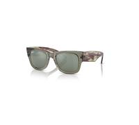 Ray-Ban Unisex Sunglass RB0840S Mega Wayfarer - Frame color: Transparent Green, Lens color: Silver