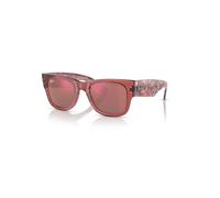 Ray-Ban Sunglasses Unisex Mega Wayfarer - Striped Pink Havana Frame Red Lenses 51-21