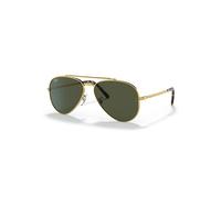 Ray-Ban Sunglasses Unisex New Aviator - Gold Frame Green Lenses 55-14