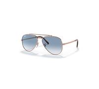 Ray-Ban Sunglasses Unisex New Aviator - Pink Gold Frame Blue Lenses 62-14