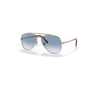 Ray-Ban Sunglasses Unisex New Aviator - Pink Gold Frame Solid Color Lenses 55-14