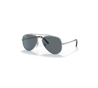 Ray-Ban Sunglasses Unisex New Aviator - Silver Frame Blue Lenses 62-14
