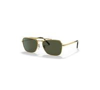 Ray-Ban Sunglasses Unisex New Caravan - Gold Frame Green Lenses 58-15