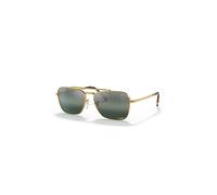 Ray-Ban Sunglasses Unisex New Caravan Polarized+ Lenses - Gold Frame Blue Lenses Polarized 55-15