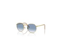 Ray-Ban Sunglasses Unisex New Round - Arista Gold Frame Blue Lenses 50-21