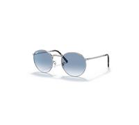 Ray-Ban Sunglasses Unisex New Round - Silver Frame Blue Lenses 47-21