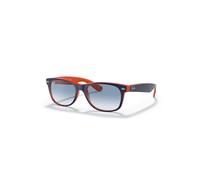 Ray-Ban Sunglasses Unisex New Wayfarer Color Mix - Blue On Orange Frame Blue Lenses 55-18