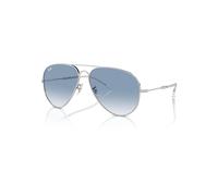 Ray-Ban Sunglasses Unisex Old Aviator - Silver Frame Blue Lenses 62-14