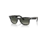 Ray-Ban Unisex Sunglass RB2140 Original Wayfarer Bio-Acetate - Frame color: Striped Grey, Lens color: Gradient Grey