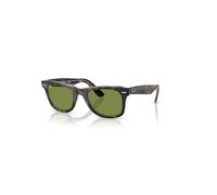Ray-Ban Sunglasses Unisex Original Wayfarer Classic - Dark Havana On Multicolour Frame Green Lenses 50-22