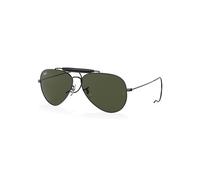 Ray-Ban Sunglasses Unisex Outdoorsman - Black Frame Green Lenses 58-14