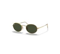 Ray-Ban Sunglasses Unisex Oval Metal - Arista Gold Frame Green Lenses 51-21