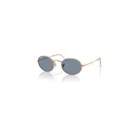 Ray-Ban Sunglasses Unisex Oval Metal - Rose Gold Frame Blue Lenses Polarized 51-21
