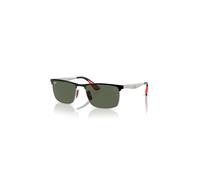 Ray-Ban Sunglasses Unisex Rb3726m Scuderia Ferrari Collection - Silver Frame Green Lenses 57-18