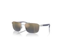 Ray - Ban Unisex RB3737CH 003/J0 Sunglasses Metal Silver Blue Squared Polarized Mirror