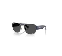 Ray-Ban Sunglasses Unisex Rb3756ch Chromance - Sand Dark Blue Frame Grey Lenses Polarized 56-18