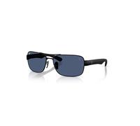Ray-Ban Sunglasses Unisex Rb3763m Scuderia Ferrari Collection - Matte Black Frame Blue Lenses 64-17