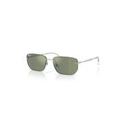 Ray-Ban Sunglasses Unisex Rb3768 - Silver Frame Green Lenses 56-17