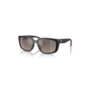Ray-Ban Sunglasses Unisex Rb4443m Scuderia Ferrari Collection Chromance - Matte Black Frame Grey Lenses Polarized 57-19