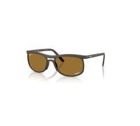 Ray-Ban Sunglasses Unisex Rb4452ch Chromance Liteforce - Sand Brown Frame Brown Lenses Polarized 56-20