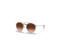 Ray-Ban Sunglasses Unisex Round Double Bridge - Copper Frame Brown Lenses 51-22