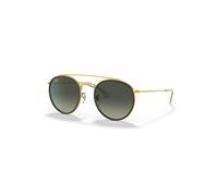 Ray-Ban Sunglasses Unisex Round Double Bridge - Gold Frame Grey Lenses 51-22
