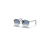 Ray-Ban Sunglasses Unisex Round Metal - Black Frame Blue Lenses 50-21