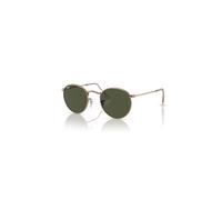 Ray-Ban Sunglasses Unisex Round Metal Rose Gold - Rose Gold Frame Green Lenses 50-21