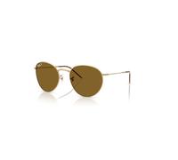Ray-Ban Sunglasses Unisex Round Reverse - Arista Gold Frame Brown Lenses Polarized 53-21