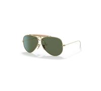 Ray-Ban Sunglasses Unisex Shooter | Aviation Collection - Arista Gold Frame Green Lenses 58-09