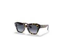 Ray-Ban Sunglasses Unisex State Street Fleck - Yellow Havana Frame Grey Lenses 52-20