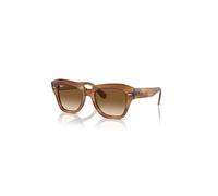 Ray-Ban Sunglasses Unisex State Street - Striped Brown Frame Brown Lenses 52-20