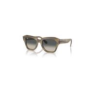 Ray-Ban Sunglasses Unisex State Street - Striped Green Frame Grey Lenses 52-20