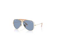 Ray-Ban Sunglasses Unisex The Shooter By Dolce&gabbana - Arista Gold Frame Blue Lenses 58-09