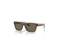 Ray-Ban Sunglasses Unisex Warren Bio-based - Transparent Brown Frame Green Lenses Polarized 57-20