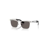 Ray-Ban Sunglasses Unisex Wayfarer Deluxe - Sandblasted Silver Frame Grey Lenses 53-18