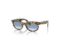 Ray-Ban Sunglasses Unisex Wayfarer Oval - Yellow Havana Frame Blue Lenses 50-22